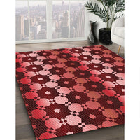 Patterned Red Rug, pat2280rd