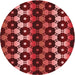 Square Machine Washable Transitional Red Rug in a Living Room, wshpat2280rd