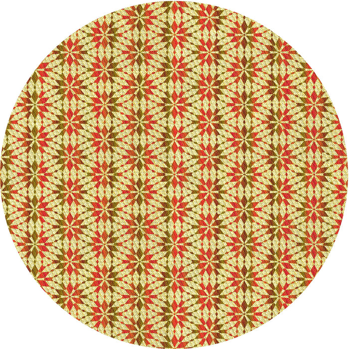 Square Patterned Orange Red Orange Rug, pat2281yw