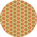 Square Patterned Orange Red Orange Rug, pat2281yw