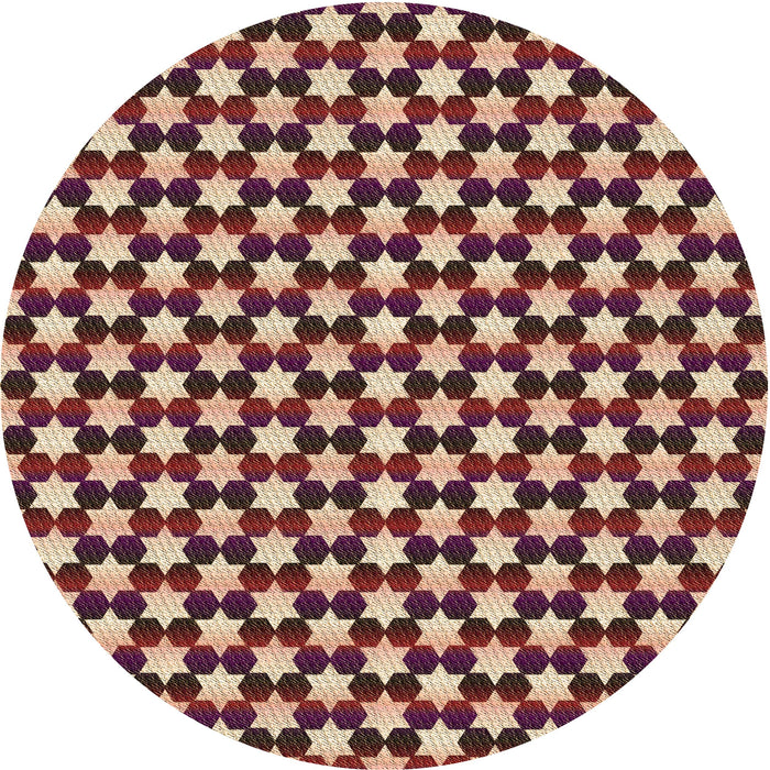 Square Patterned Brown Sugar Brown Rug, pat2282brn