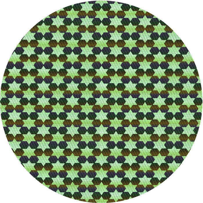 Square Machine Washable Transitional Green Rug in a Living Room, wshpat2282grn