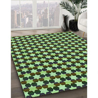 Patterned Green Rug, pat2282grn