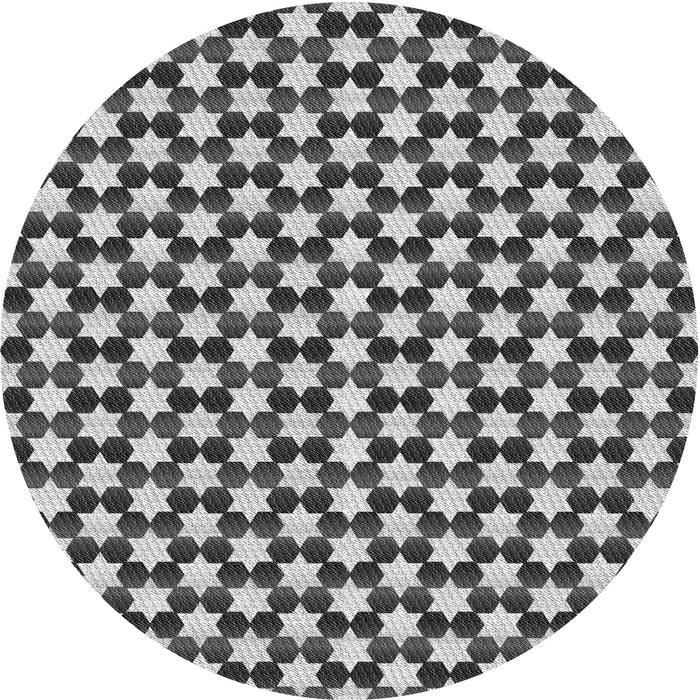 Square Patterned Silver Gray Rug, pat2282gry