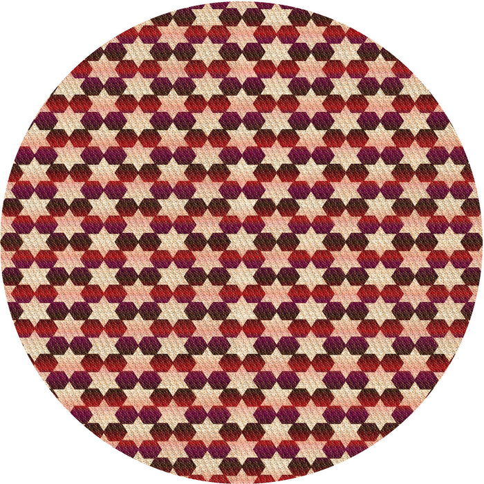 Square Patterned Cranberry Red Rug, pat2282org