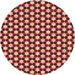 Square Patterned Cranberry Red Rug, pat2282org