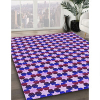 Patterned Bright Purple Rug, pat2282pur