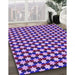 Patterned Bright Purple Rug in Family Room, pat2282pur