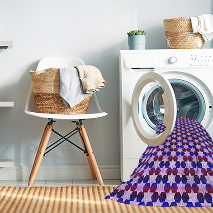 Machine Washable Transitional Bright Purple Rug in a Washing Machine, wshpat2282pur