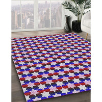 Patterned Lilac Purple Novelty Rug, pat2282