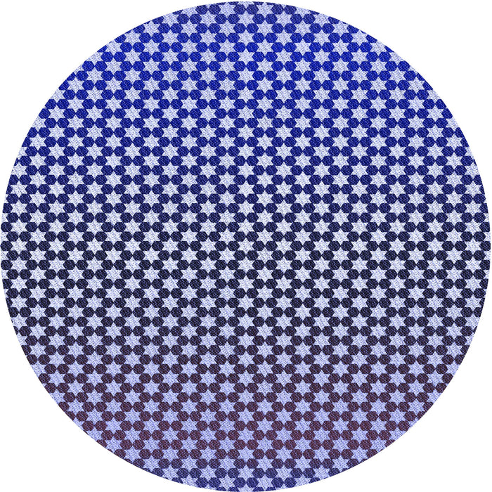 Square Patterned Denim Dark Blue Rug, pat2283blu