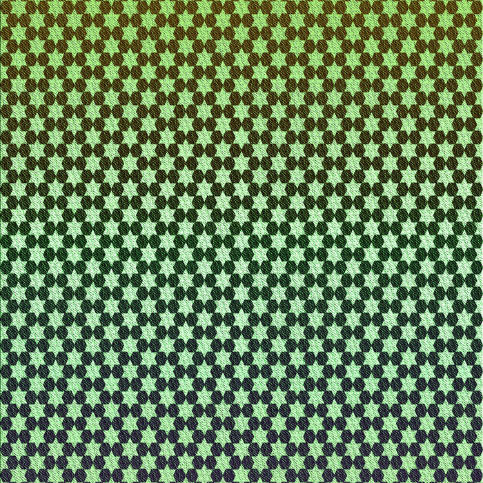 Machine Washable Transitional Green Rug, wshpat2283grn