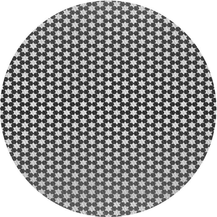 Square Patterned Silver Gray Rug, pat2283gry