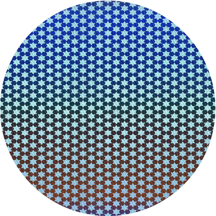 Square Patterned Blue Rug, pat2283lblu