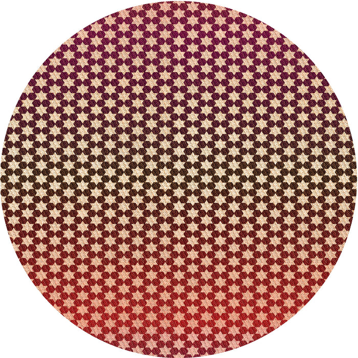 Square Patterned Cranberry Red Rug, pat2283org
