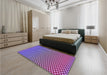 Patterned Bright Purple Rug in a Bedroom, pat2283pur