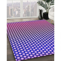 Patterned Bright Purple Rug, pat2283pur