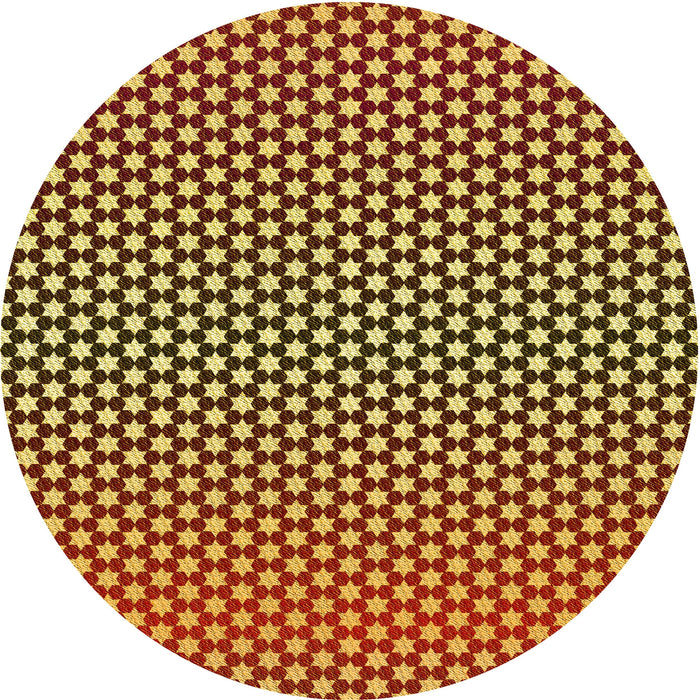 Square Machine Washable Transitional Golden Brown Yellow Rug in a Living Room, wshpat2283yw