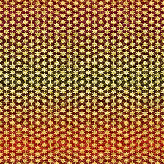 Round Patterned Golden Brown Yellow Rug, pat2283yw