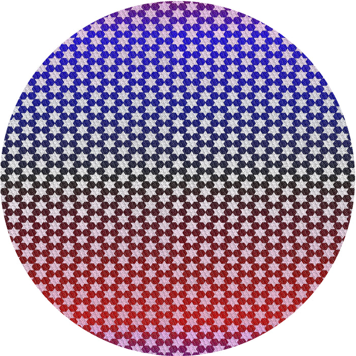 Sideview of Patterned Plum Purple Novelty Rug, pat2283