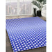 Machine Washable Transitional Blue Rug in a Family Room, wshpat2284blu