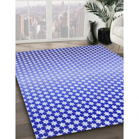 Patterned Blue Rug, pat2284blu