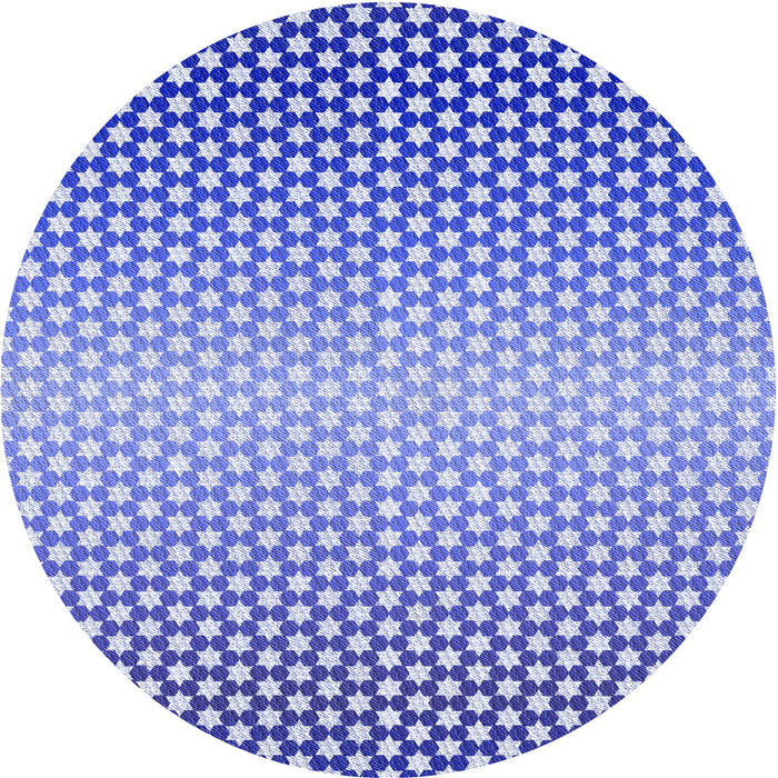 Square Patterned Blue Rug, pat2284blu