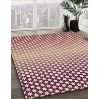 Patterned Rose Red Rug, pat2284brn