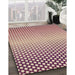 Patterned Rose Red Rug in Family Room, pat2284brn