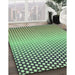 Machine Washable Transitional Light Green Rug in a Family Room, wshpat2284grn