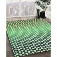 Patterned Light Green Rug, pat2284grn