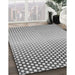 Patterned Smokey Gray Rug in Family Room, pat2284gry