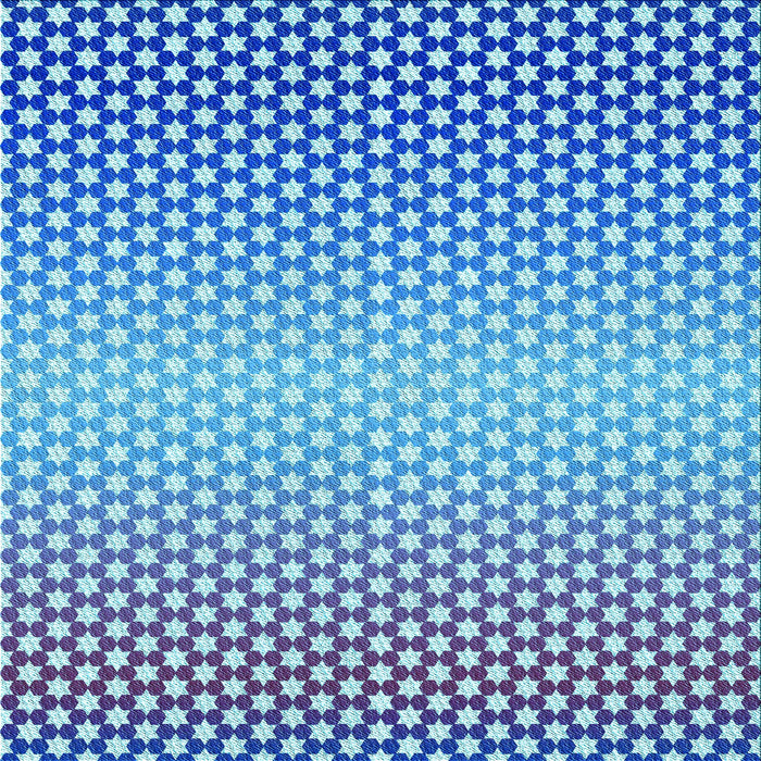 Round Machine Washable Transitional Ocean Blue Rug, wshpat2284lblu