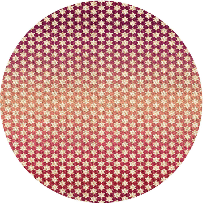Square Patterned Crimson Red Rug, pat2284org