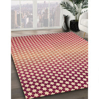 Patterned Crimson Red Rug, pat2284org