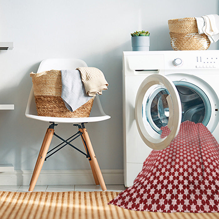 Machine Washable Transitional Pink Rug in a Washing Machine, wshpat2284rd
