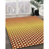 Patterned Red Rug, pat2284yw