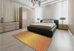 Patterned Red Rug in a Bedroom, pat2284yw