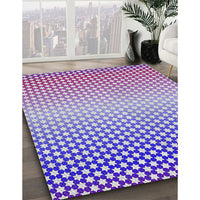 Patterned Pastel Light Blue Novelty Rug, pat2284