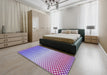 Patterned Pastel Light Blue Novelty Rug in a Bedroom, pat2284