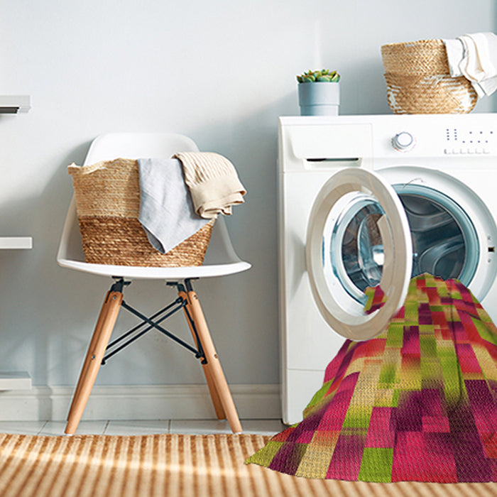 Machine Washable Transitional Crimson Red Rug in a Washing Machine, wshpat2285org