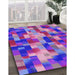 Machine Washable Transitional Lilac Purple Rug in a Family Room, wshpat2285pur