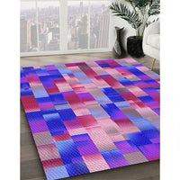 Patterned Lilac Purple Rug, pat2285pur