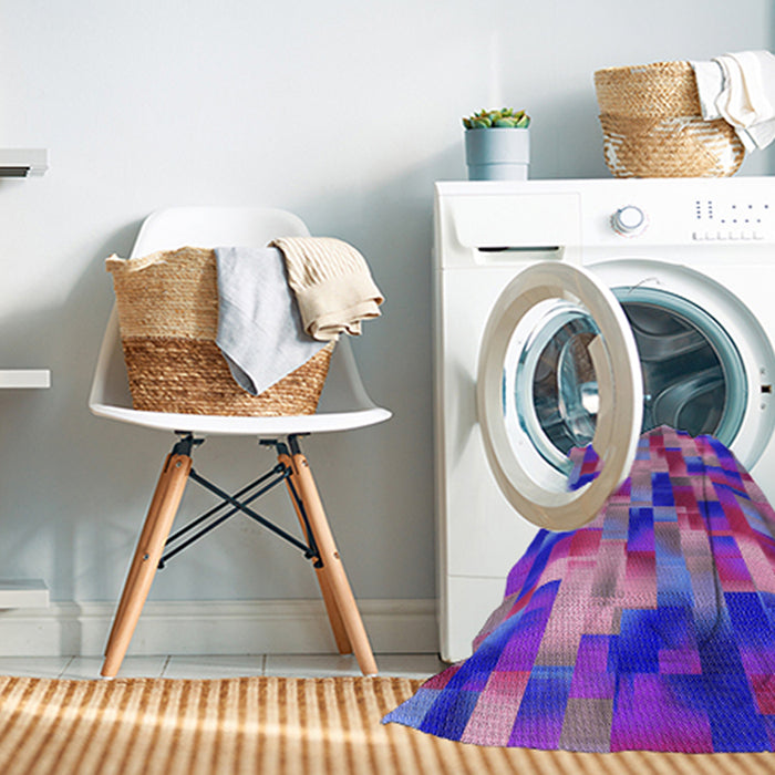 Machine Washable Transitional Lilac Purple Rug in a Washing Machine, wshpat2285pur