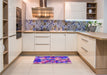 Patterned Lilac Purple Rug in a Kitchen, pat2285pur