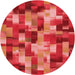 Square Machine Washable Transitional Red Rug in a Living Room, wshpat2285rd