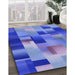 Machine Washable Transitional Sky Blue Rug in a Family Room, wshpat2286blu