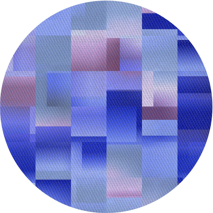 Square Patterned Sky Blue Rug, pat2286blu