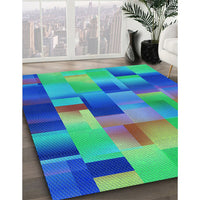 Patterned Blue Rug, pat2286lblu