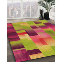 Patterned Crimson Red Rug, pat2286org